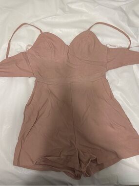 Women's Bustier Romper in Dusty Rose